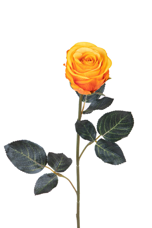 prezzo Lot de 8 roses artificielles semi ouvertes hauteur 37 cm orange