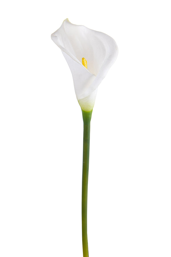 online Lot de 6 fleurs de Calla artificielles semi ouvertes hauteur 66 cm blanc