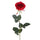 Lot de 6 roses artificielles ouvertes hauteur 74 cm rouge