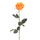 Lot de 6 roses artificielles ouvertes hauteur 74 cm orange
