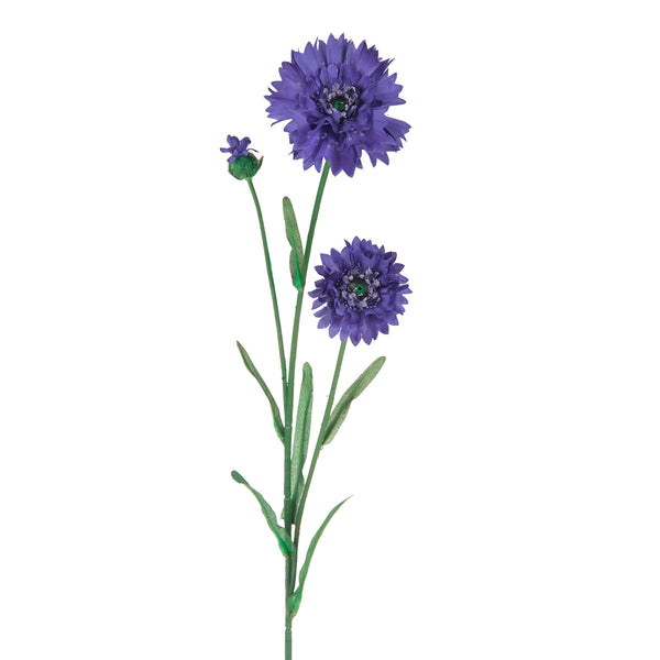 Lot de 6 bleuets artificiels avec fleurs hauteur 65 cm bleu sconto