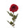 Set 6 Roses Artificielles Calista Hauteur 72 cm Rouge
