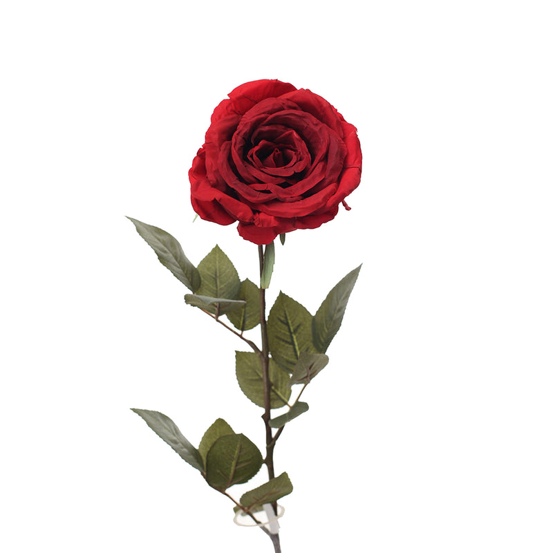 2 Rose Artificiali Calista Altezza 72 cm Rosso-1