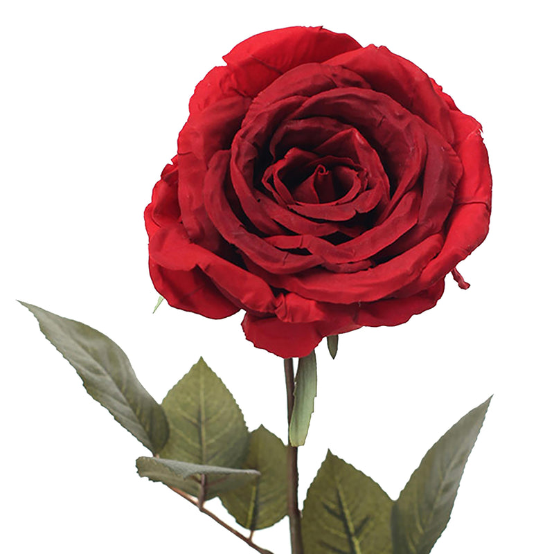 2 Rose Artificiali Calista Altezza 72 cm Rosso-3