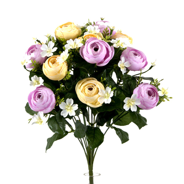online Set 2 Bouquet de Renoncule Artificielle Composé de 13 Fleurs Hauteur 44 cm