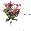 4 Mini Bouquet Artificiali con Margherite Altezza 35 cm Rosa-2