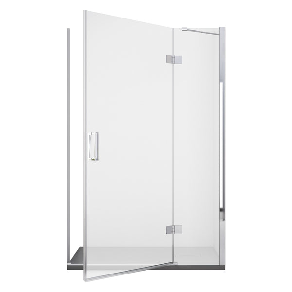 Porte de douche 1 porte battante en cristal transparent 8mm H195 Bonussi Ester différentes tailles online