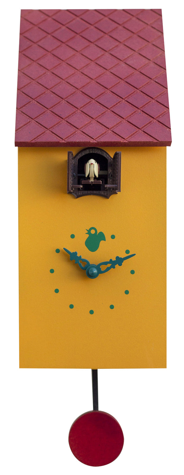 Horloge Coucou Murale 13x30x12 cm Pirondini Italia Portofino Jaune Melon online