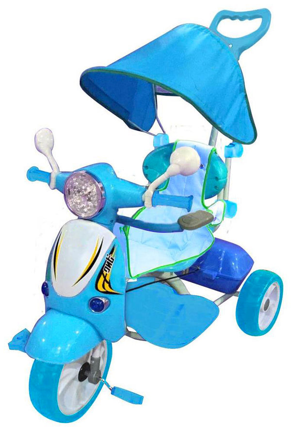 Push Tricycle Réversible Siège Enfant Kids Joy Scooter Boy Bleu prezzo