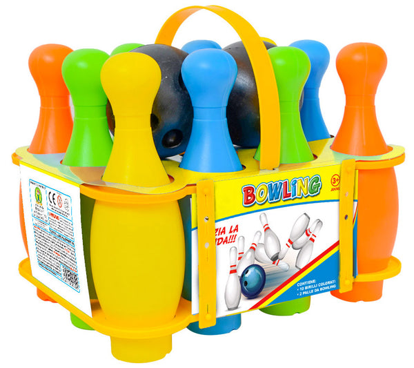 online Lot de 10 quilles colorées avec 2 boules de bowling Kids Joy