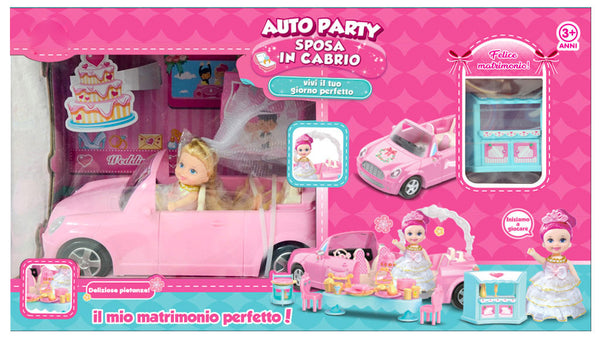 Voiture décapotable avec poupée mariée et accessoires de fête rose Kids Joy Auto online
