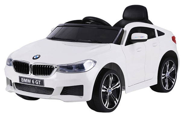 acquista Véhicule électrique porteur pour enfants 12V sous licence BMW 6 GT Blanc
