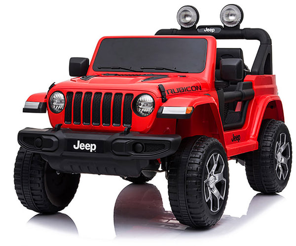 Véhicule électrique porteur pour enfants 12V sous licence Jeep Rubicon rouge prezzo