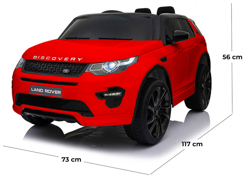 Macchina Elettrica Suv per Bambini 12V Land Rover Discovery Rossa-5