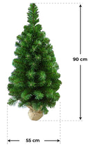 Mini Albero di Natale Artificiale 90 cm Vanzetti Tiglio Piccolo del Gargano Verde-2