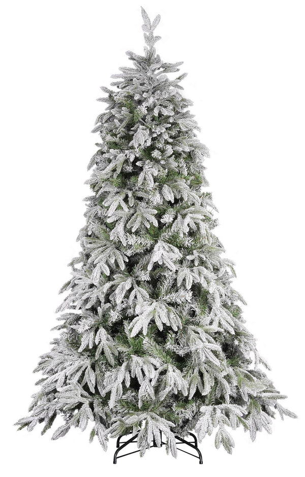 Sapin de Noël artificiel enneigé 210 cm 63 branches de tilleul Murge vert prezzo