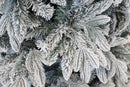 Albero di Natale Artificiale Innevato 240 cm 64 Rami con Tronco Ginepro del Gargano Verde-2