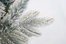 Albero di Natale Artificiale Innevato 240 cm 64 Rami con Tronco Ginepro del Gargano Verde-3