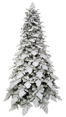 Albero di Natale Artificiale Innevato 210 cm 80 Rami  Rovere del Gargano Verde-1