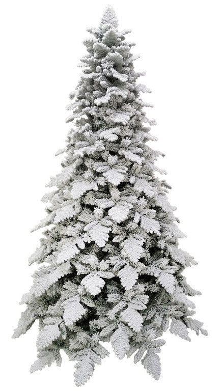 Albero di Natale Artificiale Innevato 210 cm 80 Rami  Rovere del Gargano Verde-1