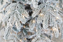 Albero di Natale Artificiale Innevato 180 cm 25 Rami con 200 LED Faggete del Gargano Verde-2