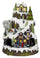 Village Carillon de Noël en Résine avec Carrousel en Mouvement