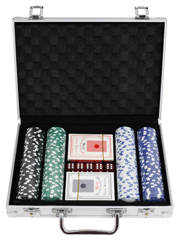 sconto Set 200 jetons de poker 2 jeux de cartes avec étui