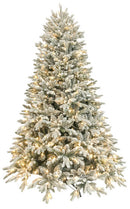 Albero di Natale Artificiale Innevato 240 cm 74 Rami con 680 LED Pino della Maiella Verde-1