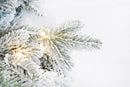 Albero di Natale Artificiale Innevato 240 cm 74 Rami con 680 LED Pino della Maiella Verde-3
