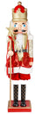 Casse-Noisette de Noël Soldat H80 cm en Plastique avec Payettes Rouges