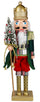 Noël Casse-Noisette Soldat H60 en Plastique avec des Vêtements en Tissu Vert Vert