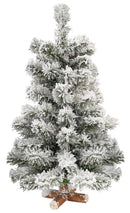 Mini Albero di Natale Artificiale Innevato 60 cm in PVC Verde-1