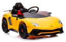 Macchina Elettrica per Bambini 12V con Licenza Lamborghini Aventador Gialla-10