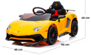Macchina Elettrica per Bambini 12V con Licenza Lamborghini Aventador Gialla-5