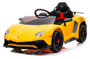 Macchina Elettrica per Bambini 12V con Licenza Lamborghini Aventador Gialla-7