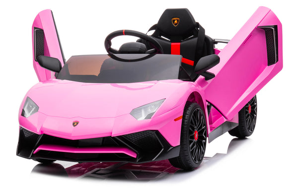 Voiture électrique pour enfants 12V avec permis Lamborghini Aventador Rose prezzo