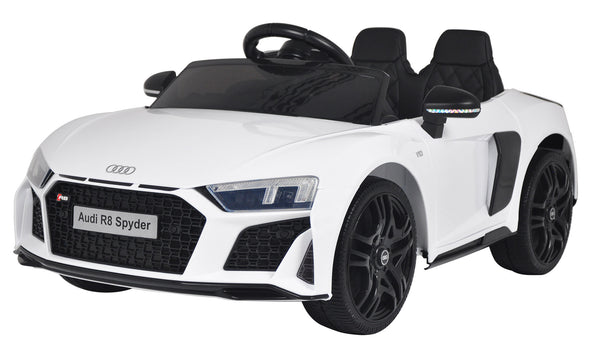 sconto Véhicule électrique porteur pour enfants 12V sous licence Audi R8 Spyder Blanc
