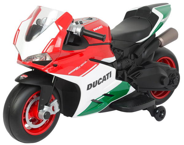 Moto Elettrica per Bambini 12V con Ducati 1299 Panigale Bianca Rossa e Verde sconto