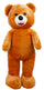 Ours en peluche debout H100 cm pour enfant marron