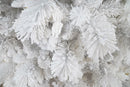 Albero di Natale Artificiale 210 cm 56 Rami  Bianco Floccato del Gargano-2