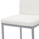 Sedia Imbottita 40x47x96 cm in Similpelle Queen Bianca-3