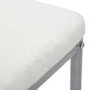 Sedia Imbottita 40x47x96 cm in Similpelle Queen Bianca-4