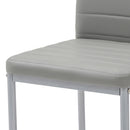 Sedia Imbottita 40x47x96 cm in Similpelle Queen Cenere-3