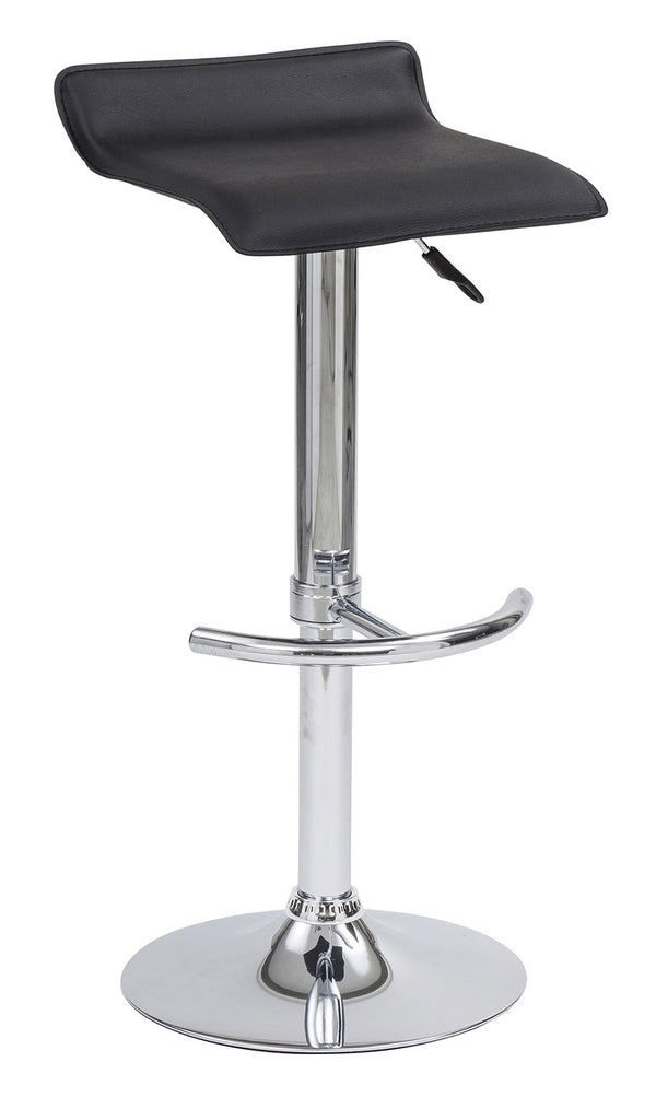 Tabouret avec siège pivotant à vérin à gaz en similicuir noir prezzo