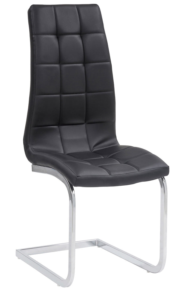 prezzo Chaise rembourrée 42x57x106 cm en similicuir Sohl noir