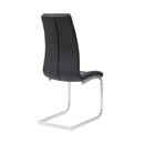 Sedia Imbottita 42x57x106 cm in Similpelle Sohl Nera-2