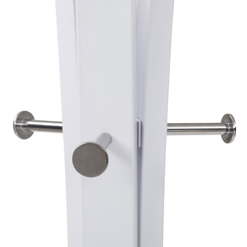 Appendiabiti 45x45x175 cm in Metallo Laccato New Star Bianco-3