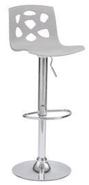 Sgabello con Alzata a Gas Seduta Girevole in Polipropilene Manchester Grigio-1