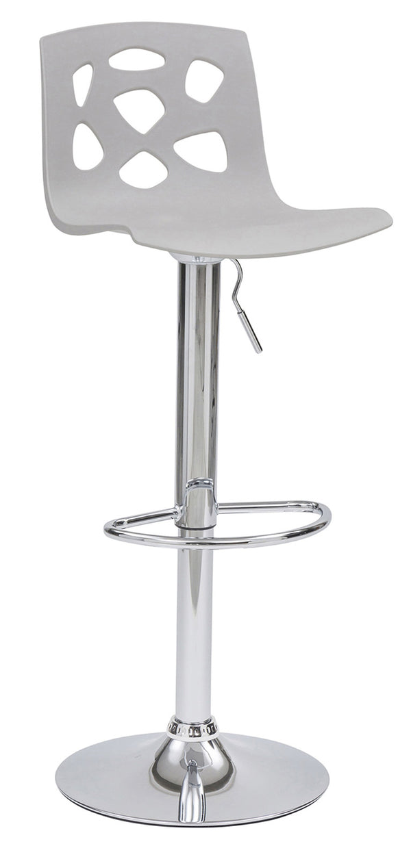 Tabouret avec siège pivotant à vérin à gaz en polypropylène gris Manchester sconto