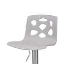 Sgabello con Alzata a Gas Seduta Girevole in Polipropilene Manchester Grigio-2